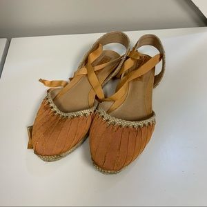 NWOT SCHUTZ Orange Ribbon Sandals